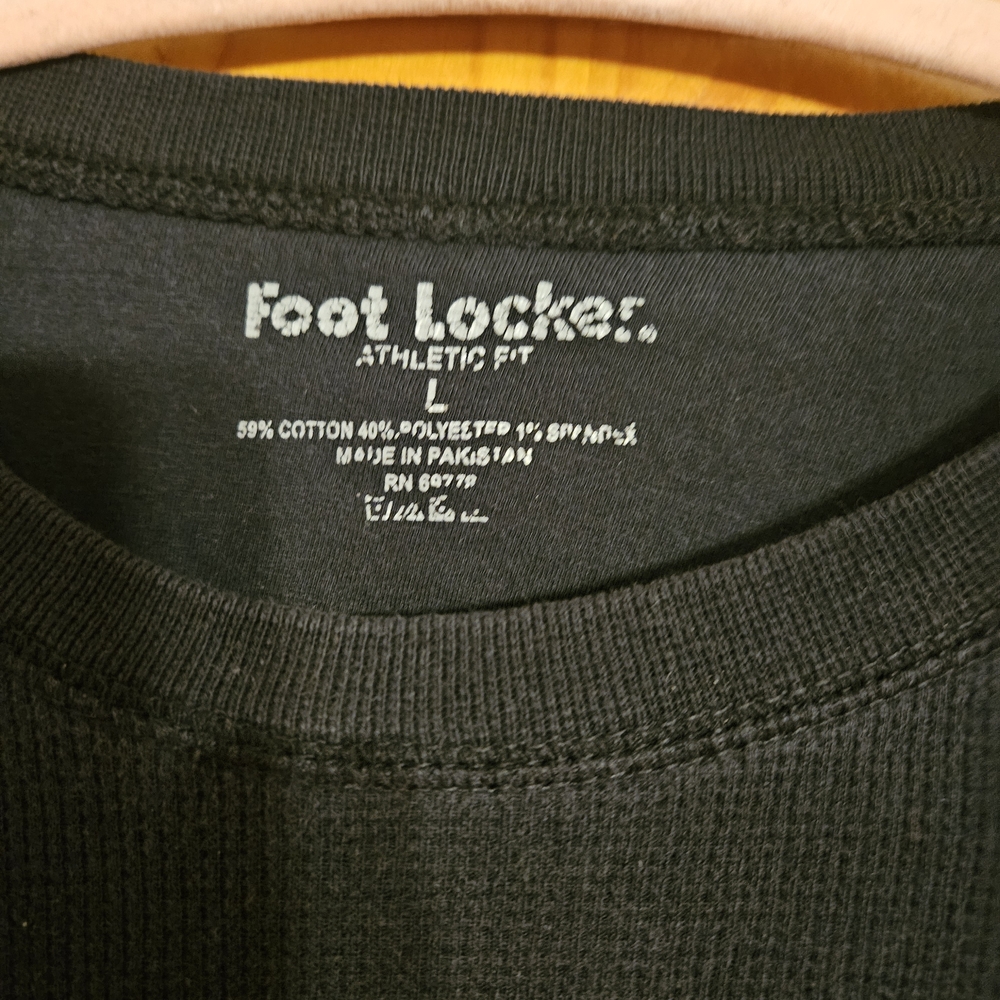 Black Long-Sleeve Thermal Crewneck Shirt - Unbranded - Picture 4 of 4